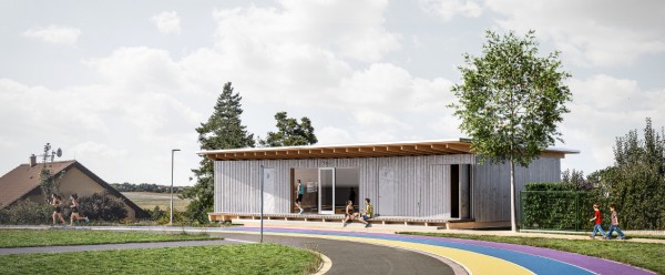 vítězný soutěžní návrh na objekt zázemí pro atletický oddíl