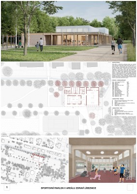 Sportovní pavilon grafická část návrhu